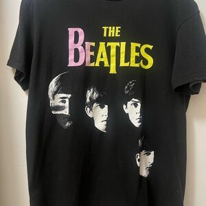 Rare Beatles Men’s Size M Rock Band T - Shirt with Yellow and Pink Logo